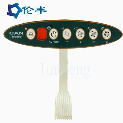 Ein guter Preis. angepasster PET-Membran-Schalter mit LED/EL-Hintergrundlicht Matte/Glanzfarbe Online