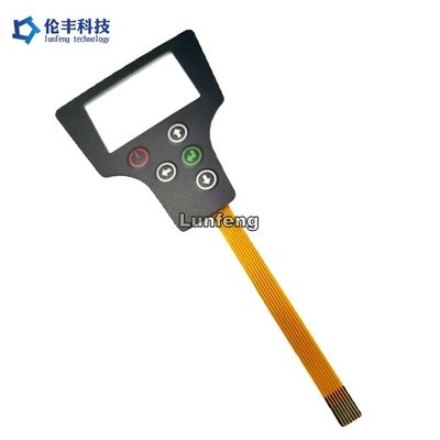 0.15mm HAUSTIER F150 fertigte FPC-Membranschalter mit 1.0mm Zif Ende besonders an
