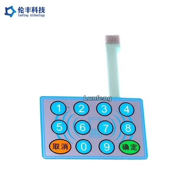 Ein guter Preis. Kundenspezifischer flacher Membranschalter, Druckgummi-Tastatur-Bedienfeld-Overlay Online