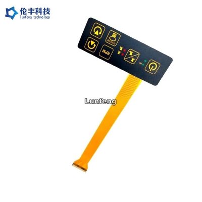 Good price 0.188mm HAUSTIER 1.0mm Neigungs-kundenspezifische Membran-Tastatur mit Metallhauben Online