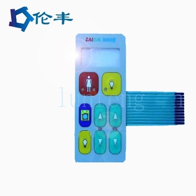 Ein guter Preis. 2.54mm Pitch Embossed Glowing Touch Membran Button für individuelle Bedürfnisse Online