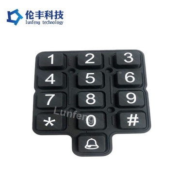 Industrieausrüstung Silikon-Gummi-Tastatur mit Druck Silkscreen-Druck und Kohlenstoff-Pille Typ Nach Druck