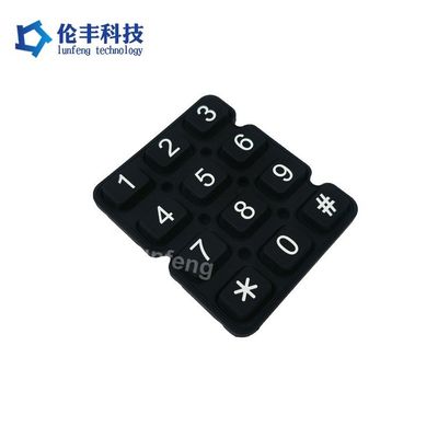 Wasserbeständige matte Oberfläche Silikonkautschuk-Tastatur mit anpassbarem Druck für Industrie- und Medizinprodukte