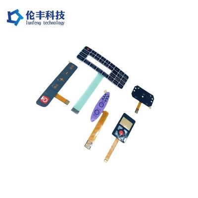 Flachknöpfe PET-Membranschalter mit 3M9080-Klebstoff und LED/EL-Technologie