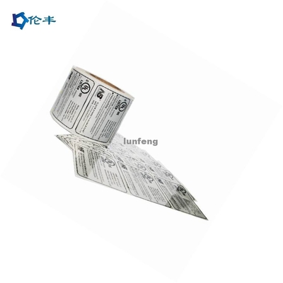 Ein guter Preis. Art Paper Foil Silver Sticker-Etikettendruck-Rückseite klebendes BOPP Online
