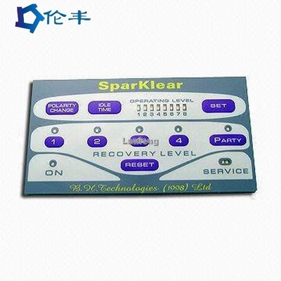 Ein guter Preis. Gestempelschnittene Front Control Button Membrane Switch-Tastatur-PC Lexan-Aufkleber-grafische Überlagerung Online